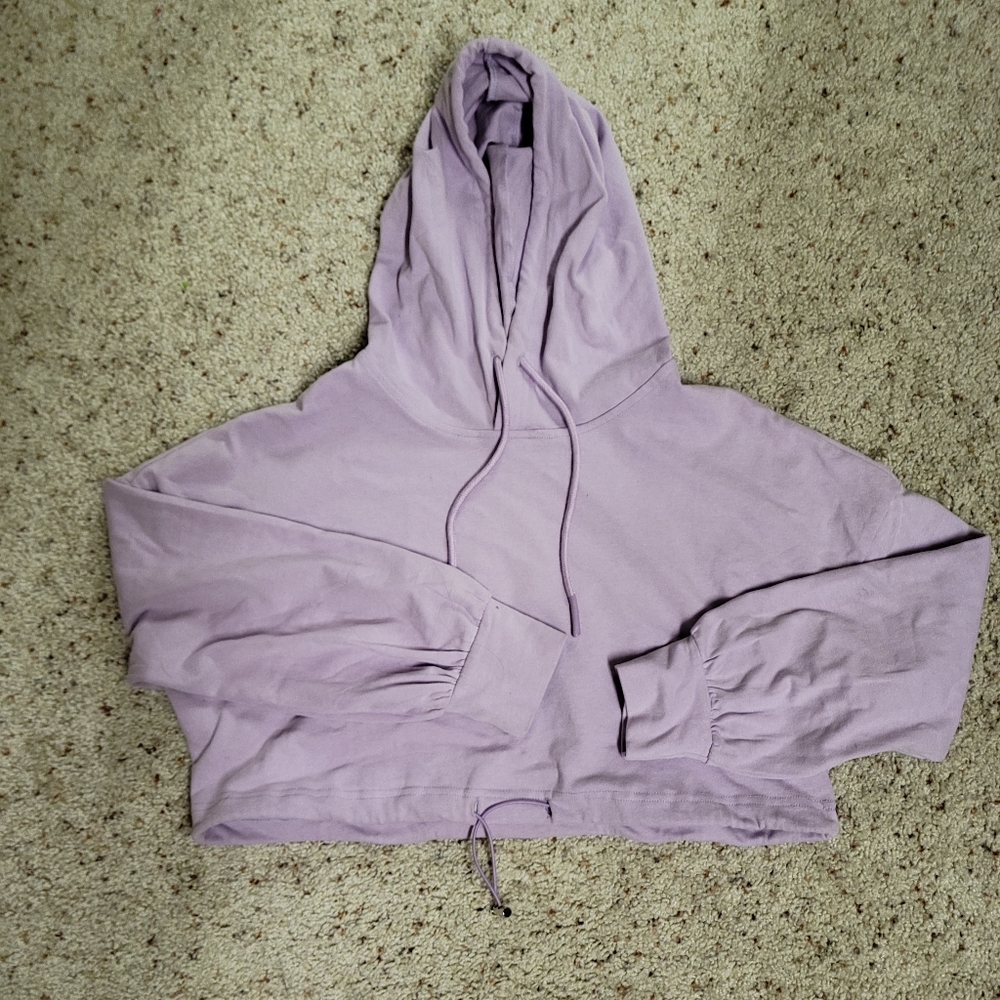 Purple crop hoodie